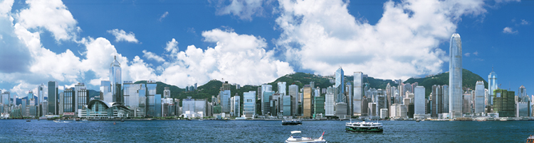 View of Hong Kong harbour